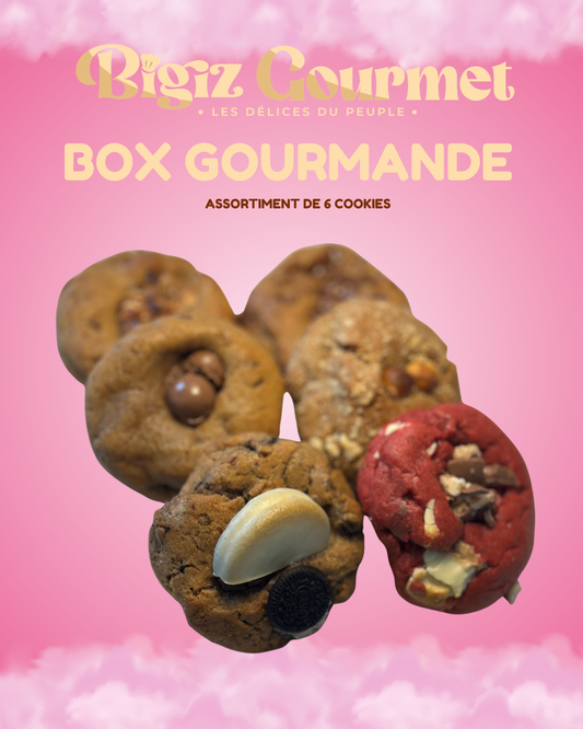 Box Cookies Gourmande - Assortiment de 8 Cookies (90/100g)
