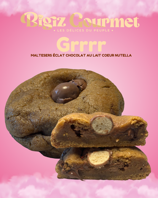 Cookie Grr tout chocolat noir et lait Bigiz Gourmet artisanal Dreux